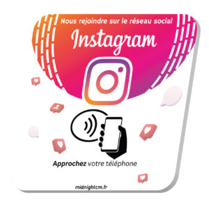 Plaque NFC Instagram | Boost Followers Martinique Guadeloupe
