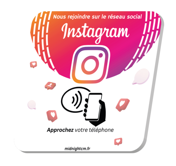 Plaque NFC Instagram | Boost Followers Martinique Guadeloupe Plaque NFC Instagram | Boost Followers Martinique Guadeloupe