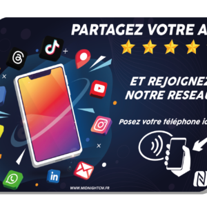 Plaque NFC Multiréseaux | Réseaux Sociaux Antilles-Guyane