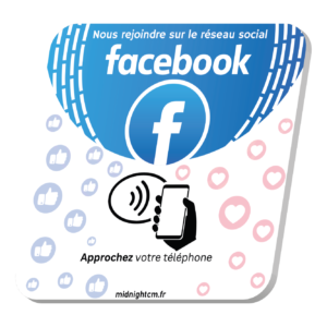 Plaque NFC Facebook | Boost Abonnés Martinique Guadeloupe